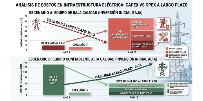 Relación entre CAPEX y OPEX en Infraestructura Eléctrica